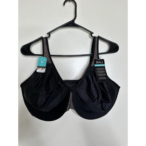 Bali Minimizer Bra Size 40DDD NEW Black Underwire No Padding - Picture 1 of 8